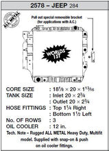 Load image into Gallery viewer, Jeep Wrangler (1987-2004) YJ/TJ CSF Radiator (3 Row Copper Core)