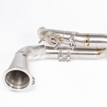 Load image into Gallery viewer, Porsche 911 (2019-2025) 992 JCR Titanium Race Pipe (NON SILENCED / HEAT SHIELDED CAT DELETES)