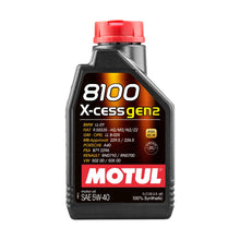 Load image into Gallery viewer, Motul 8100 X-cess Gen2 5W-40 Synthetic Oil