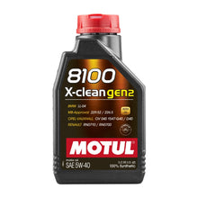 Load image into Gallery viewer, Motul 8100 X-Clean Gen2 5W-40 - 100% Synthetic Performance Engine Oil