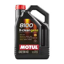 Load image into Gallery viewer, Motul 8100 X-Clean Gen2 5W-40 - 100% Synthetic Performance Engine Oil