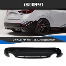 Load image into Gallery viewer, Kuroi Style Rear Diffuser for Mazda 3 BM Hatch 2013-2016