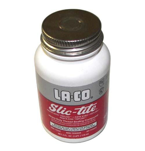 La-Co 4 oz Slic-Tite Thread Sealant with PTFE, Heavy Duty, Brush