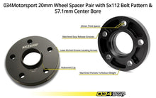 Load image into Gallery viewer, 034-604-7013 - 034Motorsport Dynamic+ Flush Wheel Spacer Kit (MQB). Volkswagen Golf MK7 GTI/R & Audi 8V S3