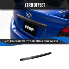 Load image into Gallery viewer, STI Style Dry Carbon Trunk Garnish for 14-21 Subaru WRX
