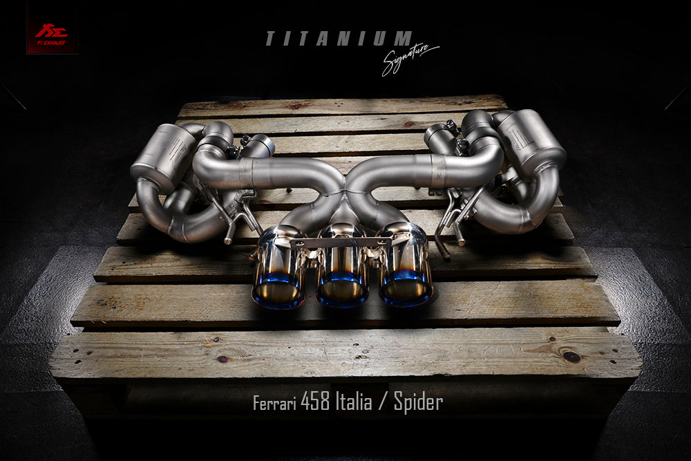 Valvetronic Exhaust System for Ferrari 458 Italia / Spider F1 Version Titanium Signature Series 09-15