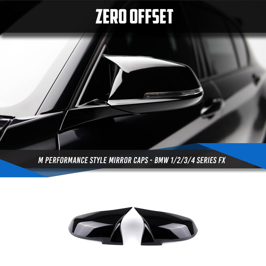M Performance Style Gloss Black Mirror Caps for BMW 1 / 2 / 3 / 4 Series F20 F22 F23 F30 F32 F33 F87 - 2015- 21