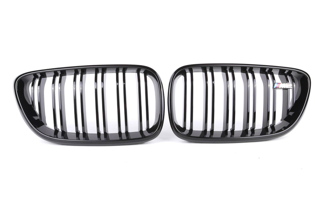 M Performance Style Gloss Black Grill (Dual Slat) For BMW 2 Series F22 F23 / M2 F87 Non Comp 14-20
