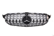 Load image into Gallery viewer, AMG Panamericana Style Grille for Mercedes C Class (AMG Line) C205/W205 15-18 - Silver