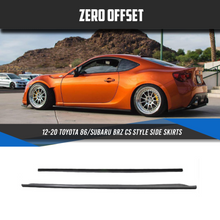 Load image into Gallery viewer, CS Style Side Skirts  for 12-21 Toyota 86 (ZN6)/Subaru BRZ (ZC6)
