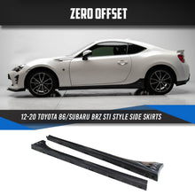 Load image into Gallery viewer, STI Style Side Skirts for Toyota 86 (ZN6)/Subaru BRZ (ZC6) 2012-2021
