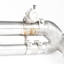 Load image into Gallery viewer, TITANIUM VALVED RACE PIPE (HEAT SHIELDED RACE CATS)
