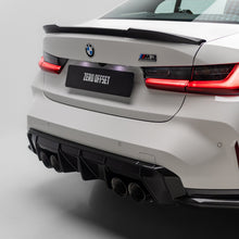 Load image into Gallery viewer, M-Performance Style Pre Pregged Dry Carbon Diffuser for BMW M3 G80 G81 / M4 G82 G83 (Standard Quad Tip) 2020+
