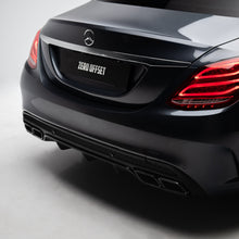Load image into Gallery viewer, AMG Style Rear Diffuser &amp; Exhaust Tips for Mercedes-Benz C Class W205 Sedan / S205 Wagon 2015-2018
