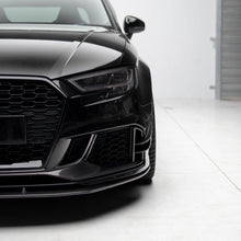 Load image into Gallery viewer, ZO Exclusive Front Bumper Canards for Audi RS3 17-21 (8V) [SEDAN] (Carbon Fibre)
