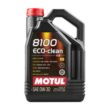 Load image into Gallery viewer, Motul 8100 Eco-clean 0W-30 Synthetic Fuel Economy Oil
