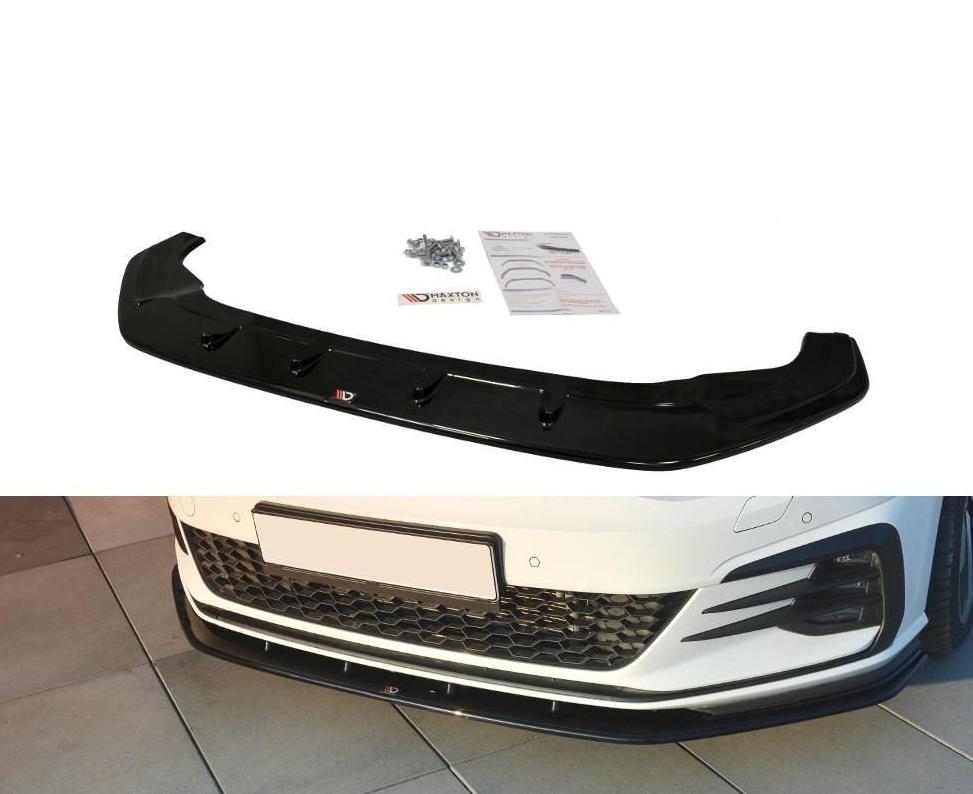 Volkswagen Golf (ALL YEARS) GTI Maxton Design Front Splitter VW Golf Mk7.5 GTI Ver1 (Facelift) Front Lip