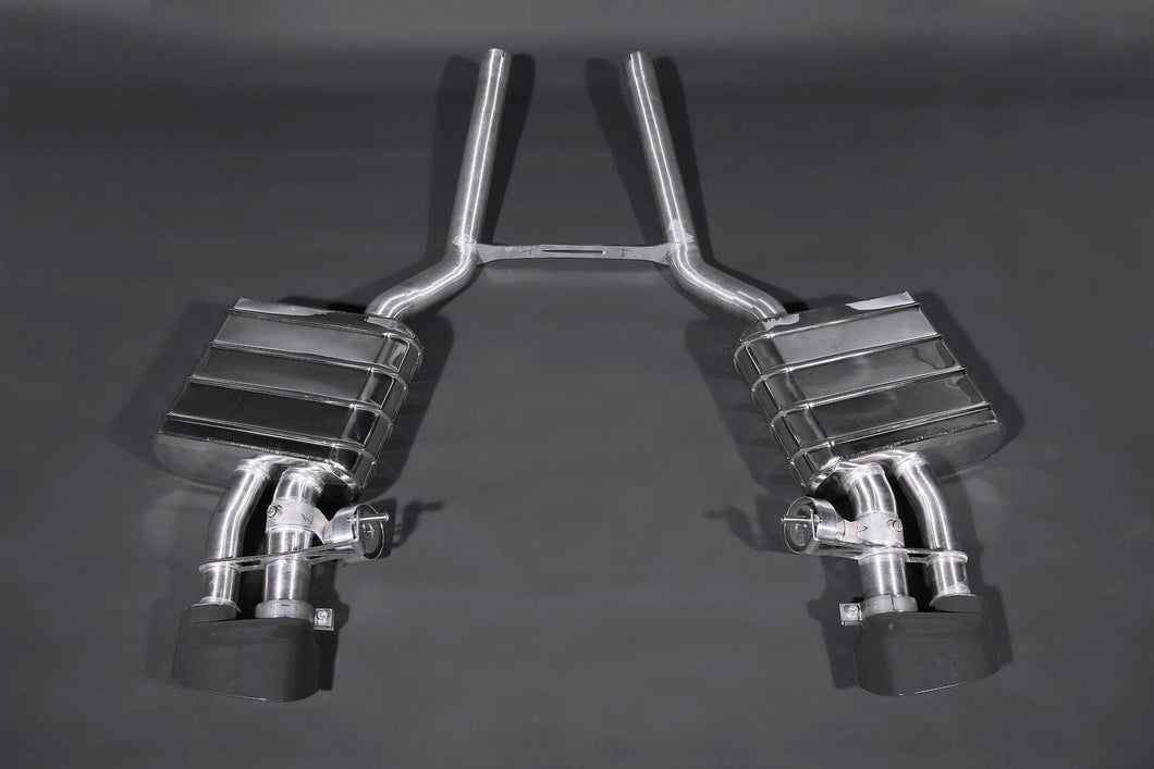 Audi RS4 (B7) Capristo Valve exhaust system with middle silencer replacement pipes without ECE approval