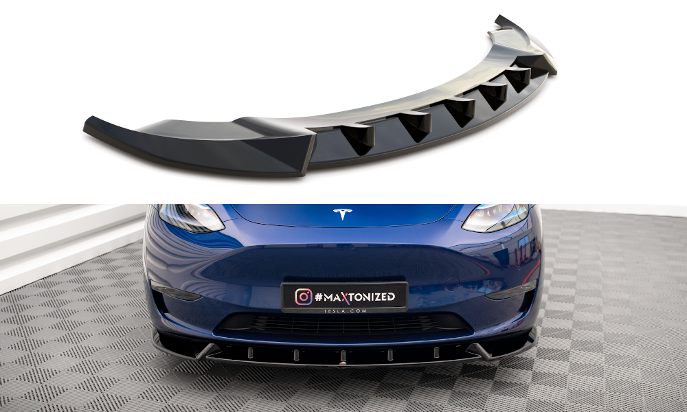 Tesla Model Y (ALL YEARS)  Maxton Design Front Splitter V.1 Tesla Model Y Front Lip