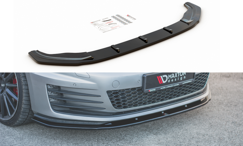 Volkswagen Golf (ALL YEARS) GTI Maxton Design Front Splitter V.1 VW Golf Mk7 GTI (Prefacelift) Front Lip