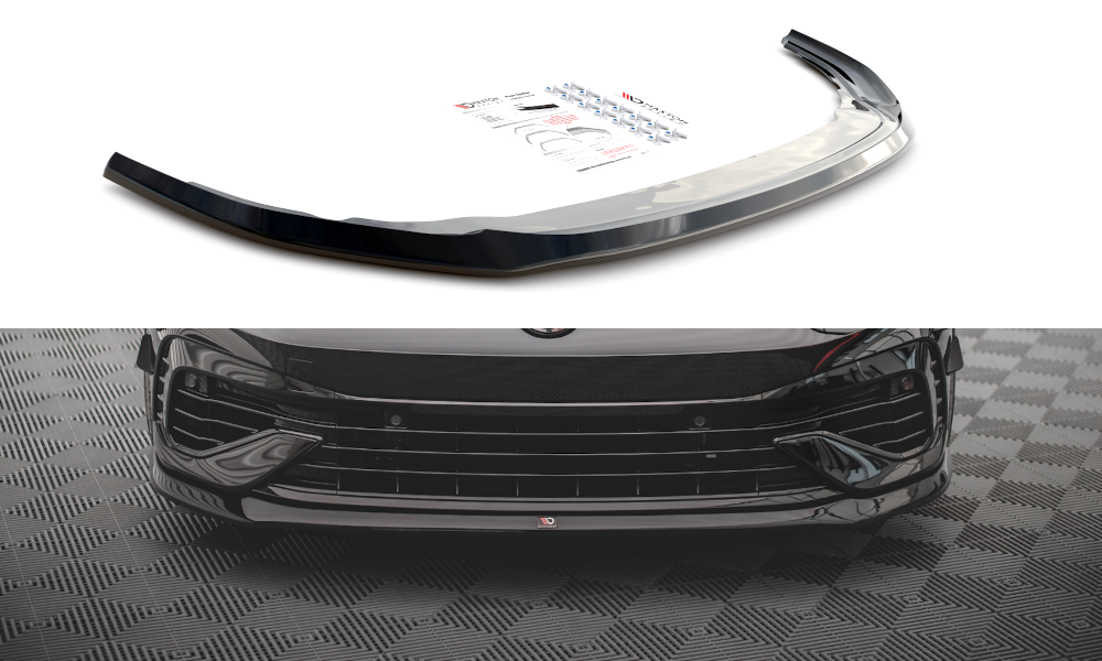 Volkswagen Golf (ALL YEARS) Mk8 Maxton Design Front Splitter V.5 VW Golf Mk8 R Front Lip