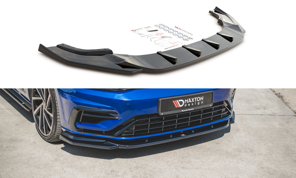 Volkswagen Golf (ALL YEARS) MK7 Maxton Design Front Splitter VW Golf Mk7.5 R Ver9 (Facelift) Front Lip