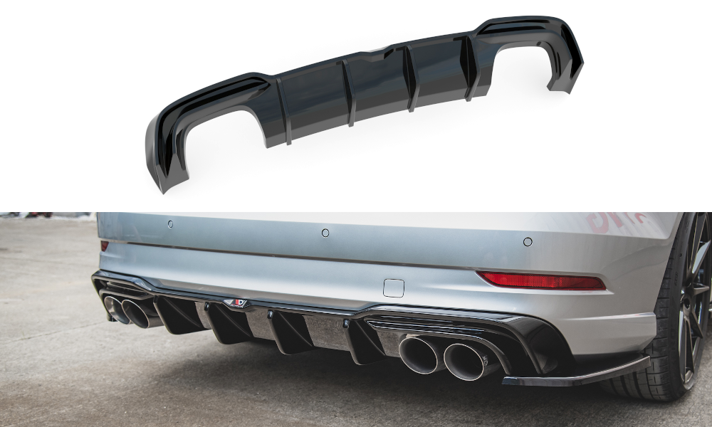 Audi S3 (ALL YEARS)  Maxton Design Audi S3 Sedan Facelift Rear Diffuser Valance