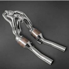 Load image into Gallery viewer, Mercedes-Benz C63 (2007-2014) W204 Capristo Manifolds with 200-cell catalytic converters including post-cat replacement pipes
