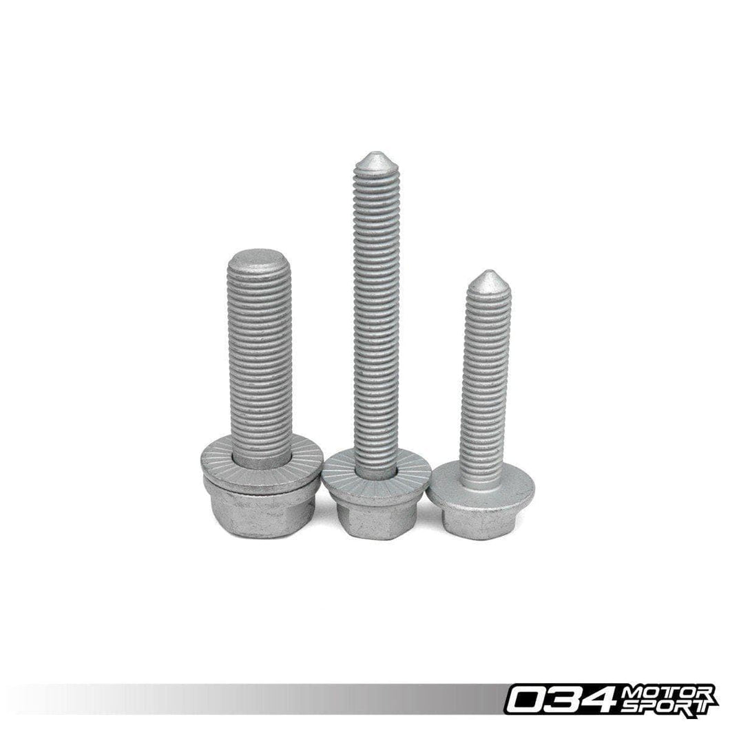 034-509-Y016 - 034Motorsport Billet Spherical Dog bone Mount Hardware Kit, Audi 8V/8S S3/TT/TTS & MK7 VOLKSWAGEN GOLF GTI/R