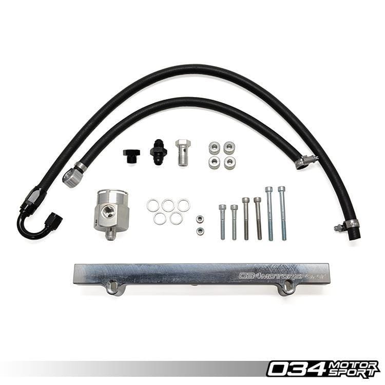 034-106-7028 - 034Motorsport Drop-In High-Flow Fuel Rail Upgrade Kit, Audi & Volkswagen 1.8T, Billet Aluminum