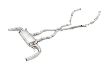 Load image into Gallery viewer, A high-performance stainless steel valvetronic exhaust system for Mercedes-Benz AMG GLE450 / GLE43 models, featuring a catback system and muffler.
