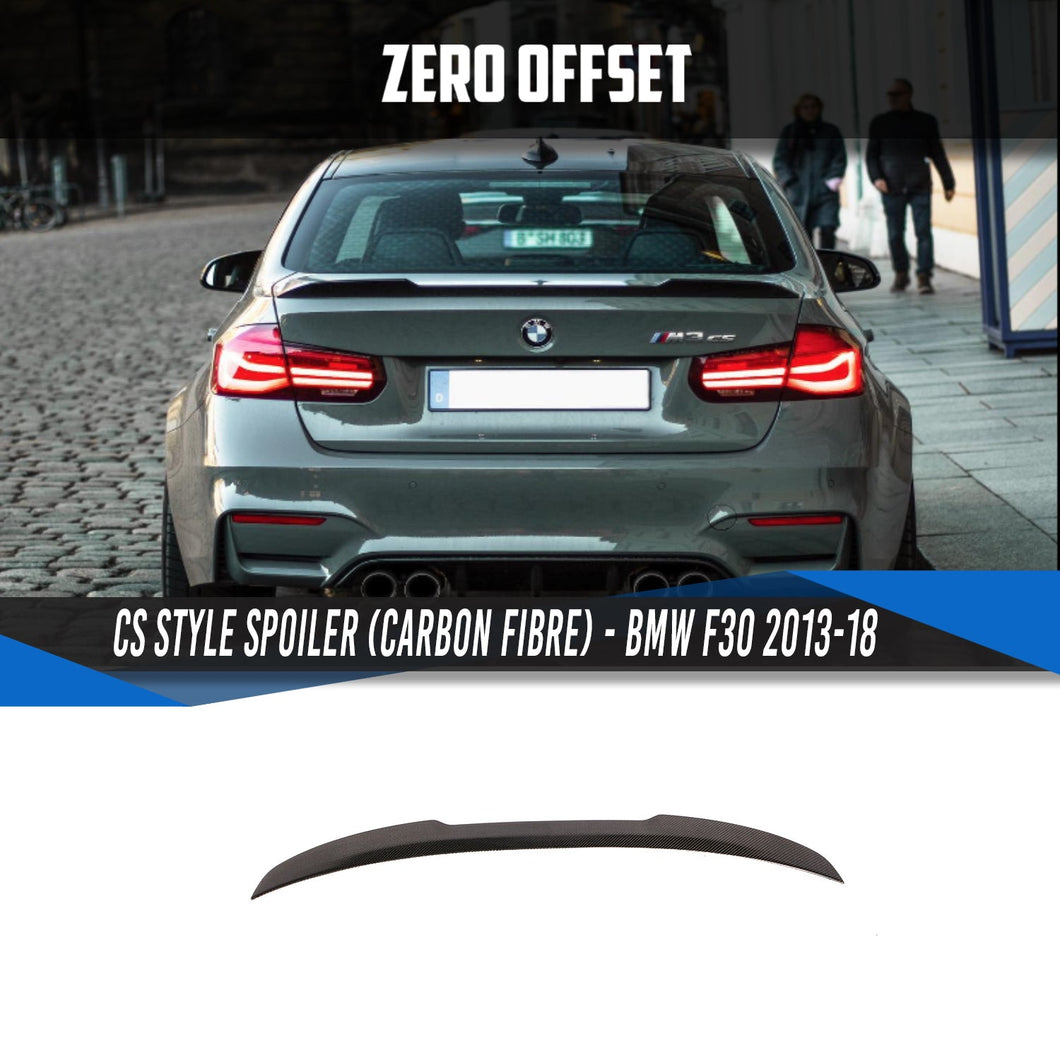 CS Style Spoiler Pre Pregged Dry Carbon Fibre for BMW 3 Series F30 13-18 / M3 13-20 F80