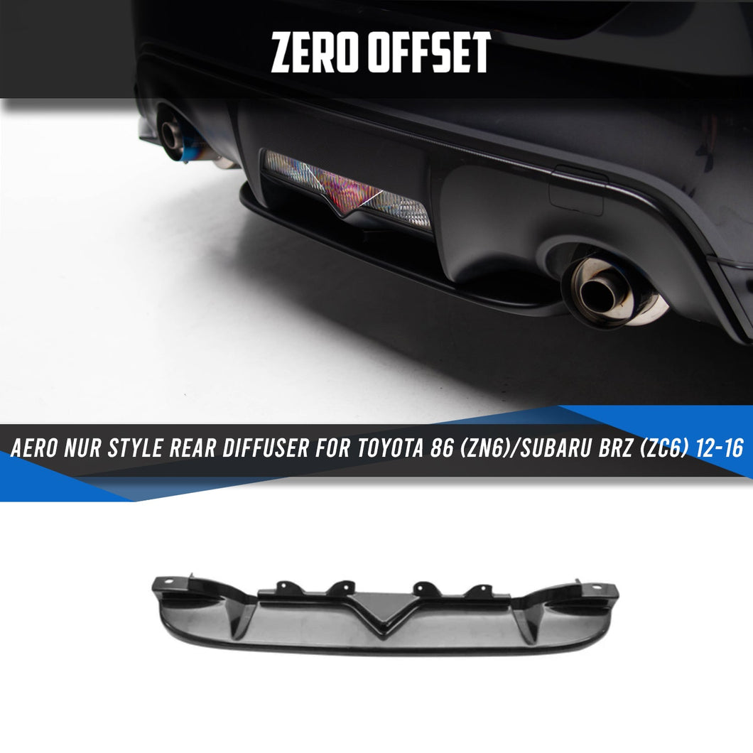 Aero Nur Style Rear Diffuser for Toyota 86 (ZN6)/Subaru BRZ (ZC6) 12-16
